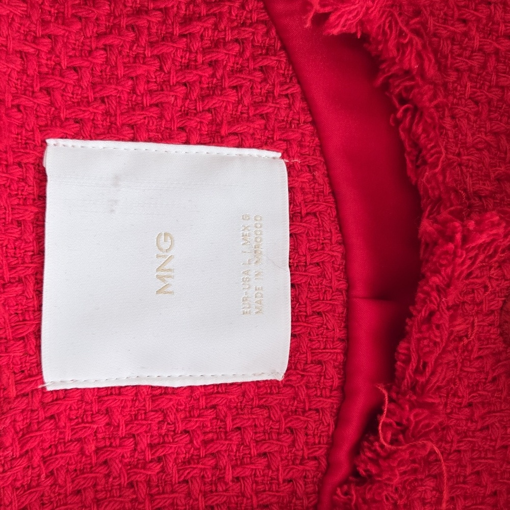 Mango Red Tweed Jacket - Picture 4 of 9